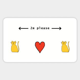 Cat Says Social Distancing 2m Please Magnet